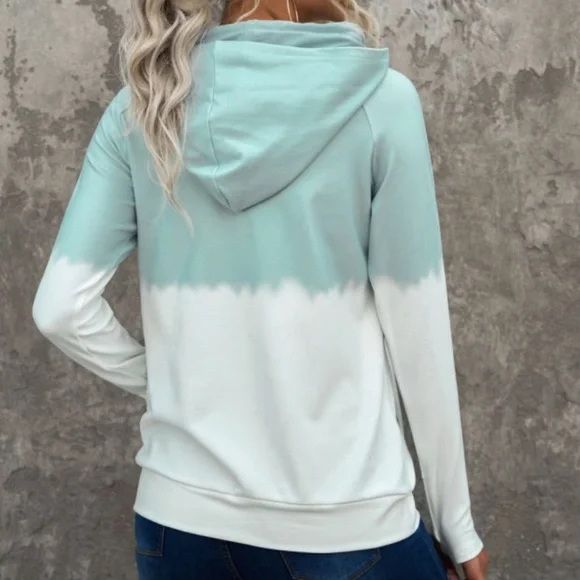 Drawstring zipper hoodie with pockets-21 PTP, 95% polyester and 5% elastane. - Picture 2 of 6